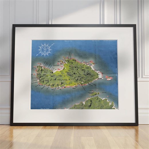 Rare Vintage Scotland Map 1971 : Isle of Iona, Inner Hebrides - Original Scottish Islands Cartography by Arthur R. Griffith - Etsy UK