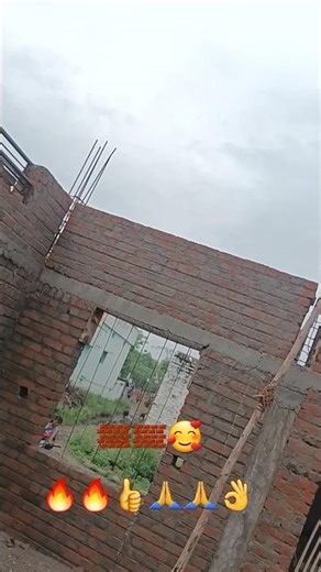 bricks wall finishing 👌🧱 construction hard work of civil
