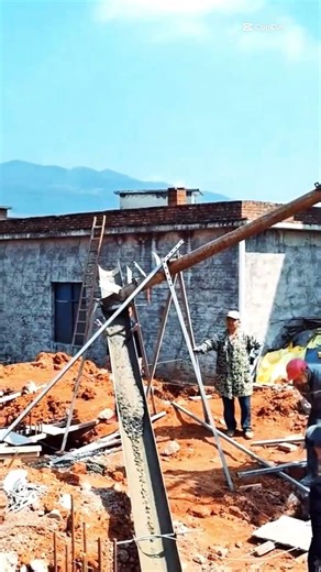 Smart Construction: Modern Concrete Pouring Process! #shorts