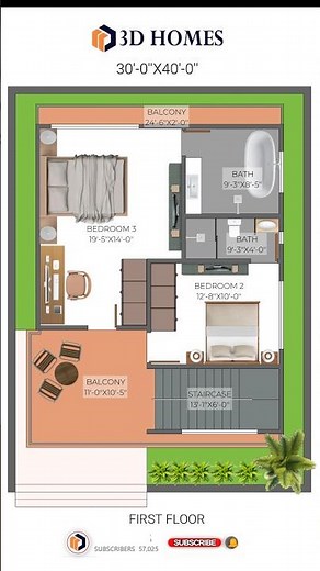 ​Small House, Big Design! 30*40 Home Map 🏡 #Architecture #shorts #ytshorts #houseplan