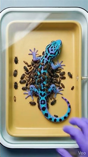 Dermestid Beetles Cleaning a Gecko Specimen | Macro Science Process