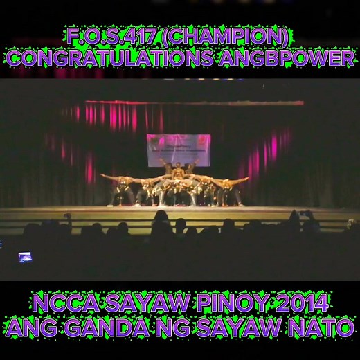 9.3K views · 134 reactions | F.O.S 417 (CHAMPION) NCCA SAYAW PINOY COMPETITION 2014 @ BAGUIO CITY., GRAVEH ANG LUPIT NAMAN NG SAYAW NITO, NATALO NILA ANG FMD EXTREME AT BOYZ UNLIMITED,  #cctto #onlyintertamentonly #Philippines #hiphop #InternationalHiphop #baguiocity #reelsvideoシ #viralreelschallenge | Alberto Engano Nacion Jr. | Facebook