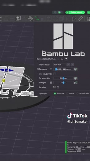 Adicione uma logo na impressão 3D com Bambu Studio