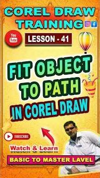 Fit Object To Path in Coreldraw | How To Use Fit Object To Path In Coreldraw | Corel Draw Tutorials