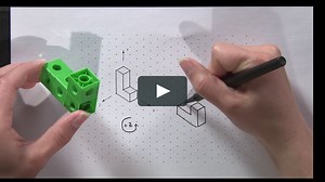 Developing Spatial Thinking Teaching & Learning Video Resources - Sketching Positive Z Axis Rotation (RotAx1)
