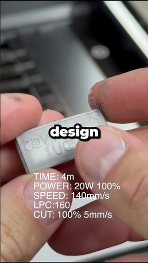 Laser Settings to make a Rubber Stamp