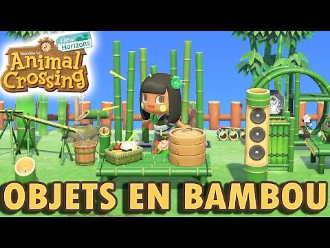 Tous les Objet et Plan de Construction en BAMBOU | Animal Crossing New Horizons