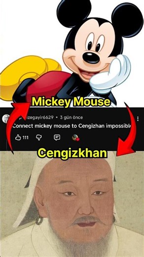 connect mickey mouse to Cengizkhan 😱✅ #connect #bağlantı