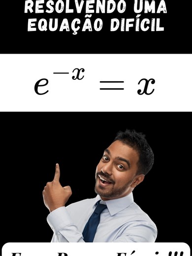 Neste vídeo vamos ensinar passo a passo a resolver a equação transcendental, exp(-x) = x, sem método de Newton-Raphson, bissecção, ou secante. Venha com a gente desbravar esse novo mundo novo.