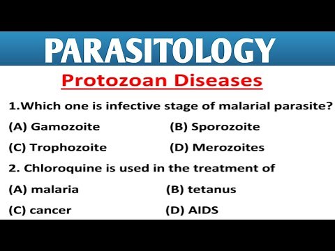 parasitology || parasitology mcq questions || protozoa || Protozoan diseases
