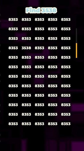 Can you find 3538? #puzzle #brainteaser #numberchallenge #shorts