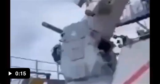 CIWS locks on to passenger plane - Video