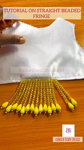 📌FREE TUTORIAL ALERT ‼️ Here is a simple fabric beading tutorial on how to make STRAIGHT BEADED FRINGE. Kindly watch and practice. The tutorial is beginner’s friendly. Happy learning. Olaronke Modupeola Soniran your fabric beading tutor. Jolard beading 0803 530 3122 ￼⁨ | Jolard beading