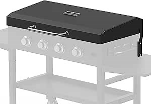 SafBbcue Griddle Hinged Lid for Blackstone 36 Inch Grill Griddle Top Accessories, 36" Blackstone Griddle Hard Cover Hood with Thermometer