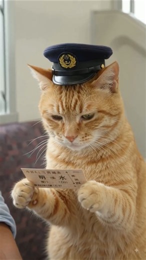 The result of a cat becoming a train conductor, and the unexpected ending🤣🐱🚆