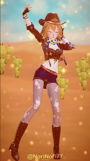 Undertale Yellow💛Clover Cowgirl Dance!✨🤠HUNTR/X “Golden” KPop Demon Hunters (MMD Anime/3D Animation)