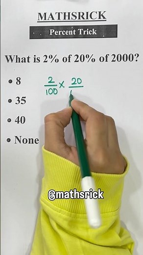 Mind Blowing Percentage Trick📚✅ #school #knowledge #mathstricks #maths