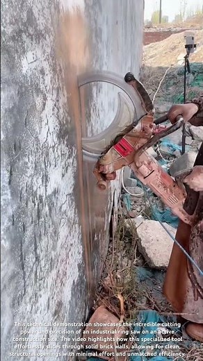 Insane Ring Saw Cutting Power! ⚡🧱 #shorts