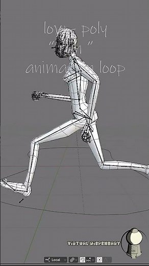 Low-poly Run Animation for Game Development #digitalart #animator #gamedev