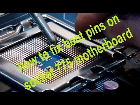 socket 775 pins damaged - fix a broken pin on motherboard - soldering lga pins