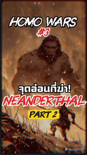HOMO Wars Ep3- จุดอ่อนของ Neanderthal-Part 2 #ประวัติศาสตร์ #ประวัติศาสตร์โลก #มนุษย์โบราณ #sapiens