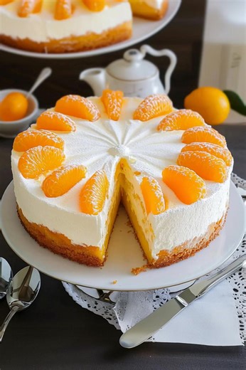 Käsesahnetorte mit Mandarinen Zutaten Für 1 Torte (Ø 26 cm) Für den Teig: 5 Eier 150 g Zucker 1 Msp. Vanilleextrakt 1 Msp. Salz 100 g Mehl 3 EL Speisestärke 1 TL Zitronenabrieb Außerdem: 1 Dose Mandarinen (Abtropfgewicht: 175 g) 5 Blatt Gelatine 60 g Zucker 1 Zitrone 500 g Quark (20% Fett) 600 g Sahne 1 EL Puderzucker Zubereitung 1. Teig zubereiten: Den Ofen auf 180 °C Ober-/Unterhitze (Umluft: 160 °C) vorheizen. Eier mit Zucker, Vanilleextrakt und Zitronenabrieb in einer Schüssel ca. 3-4 Minute