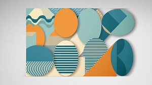 Abstract Geometric Composition with Layered Shapes | Premium Stock Video Footage