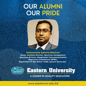 50 reactions | Muhammad Zakaria Bhuiyan Senior Assistant Director, Spectrum Management, Spectrum Division, Bangladesh Telecommunication Regulatory Commission (BTRC). Department of EEE (Batch: 0918), Eastern University | Eastern University | Facebook