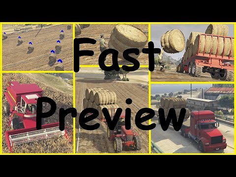 Farmer Similator Job ESX,QB Fivem, harvesting crops , stacking bales on truck&baletrailer, delivery