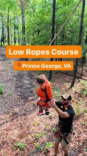 RVA’s Low Ropes Course for Kids: Tree Time Adventures 📍 Prince George, VA Tree Time Adventures is an outdoor aerial obstacle course. It has 4 tree top courses that take you on ~2-3 hour tour through the tree canopy. There is even a course for beginners & children as young as 3 years old. With almost 60 obstacle bridges, 8 zip lines & 2 nature trails, this adventure park has an activity for thrill seekers of all ages! We climb The Thorn course as a family (w/ kids under 7). It’s specially design