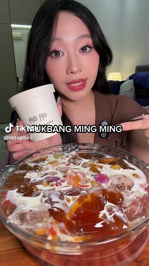 MUKBANG MING MING 🥣 dessert paling viral di gading serpong karena apk benang, isinya jelly-jelly an rasa jasmine dan QQ balls. taiwanese dessert mana lagi yg harus aku coba? #MUKBANG #FOODTOK #ASMR #DESSERT VIRAL #GADINGSERPONG