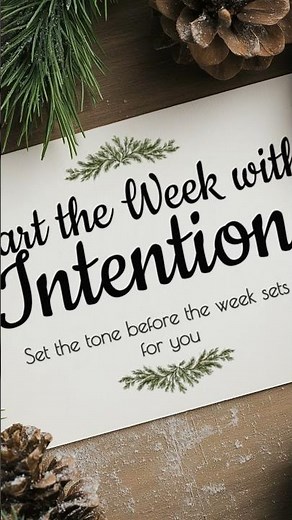 Customizable Image Design | Start the Week with Intention