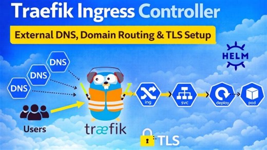 Day 28 | Traefik Ingress Controller | External DNS, Domain Routing TLS Setup | Vijay Giduthuri