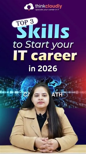Top 3 Skills to Start your IT career in 2026 | IT JOBS | SKILLS | THINKCLOUDLY | #ITJOBS #SHORTS