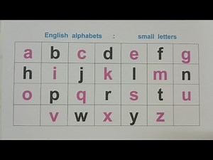 Alphabet a to z | Small Letters | Educational Video