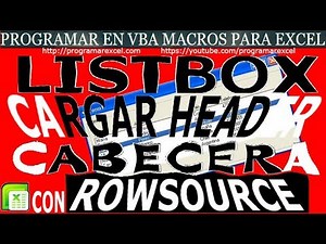 259 🔴 Como AGREGAR LISTBOX 🔥 CABECERA de Campo o HEADER con ROWSOUCE