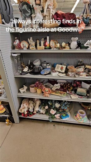 I love looking through the figurine aisle at the thrift store #thriftstorefinds #goodwill | Julie's Designs & Signs