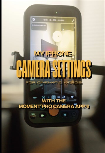 Try these settings for cinematic videos using the Moment Pro Camera App II #cinematic