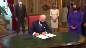 Biden holds first signing ceremony as POTUS