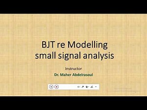 BJT re modelling AC analysis