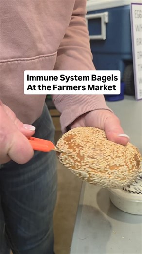 How to Build a Healthy Immune System — Dawn’s Dirt Edition Step 1: Buy amazing bagels from your vendor neighbour at the market. Step 2: Pull out your rusty old exacto knife like the true farm kid you are. Step 3: Cut your baggle open (yes, baggle… we’re rolling with it). Step 4: Spread that cream cheese with the same exacto knife like it’s no big deal. Step 5: Eat your baggle and carry on with your day. That’s how you build an immune system. Not by living in fear, but by not freaking out about a