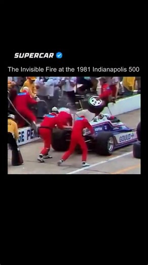 Supercar on Instagram: "During the 1981 Indianapolis 500, one of the most dangerous incidents in racing history unfolded when a fire ignited that was almost impossible to see. When Rick Mears pitted, methanol fuel spilled onto his car and instantly caught fire. Methanol burns with a nearly transparent flame, making the blaze invisible on camera and extremely hard to spot in person. 🔥😳 Mears jumped out of the car in confusion as his crew rushed in with extinguishers, unsure where the flames act