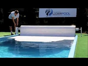 Pool cover roller shutter Liderpool manual with crank