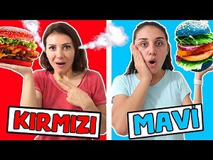 24 SAAT BOYUNCA TEK RENK YİYECEK YEME CHALLENGE! Eating Only ONE Color of Food for 24 Hours!