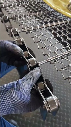 Install the chain link covering the fence wire #shorts