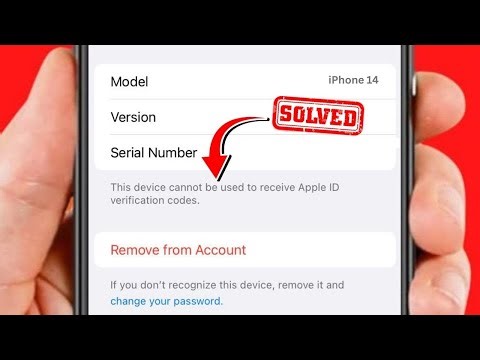 This Device Cannot be Used to Receive Apple ID Verification Code