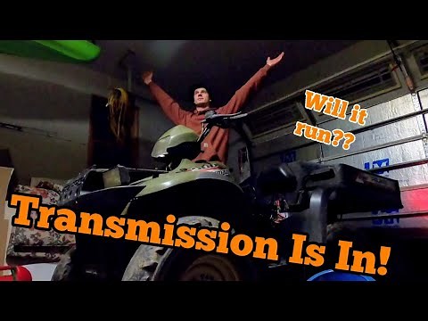 Rebuilding A Polaris 6X6 500! Part 2 | Transmission goes in | Engine Starts?