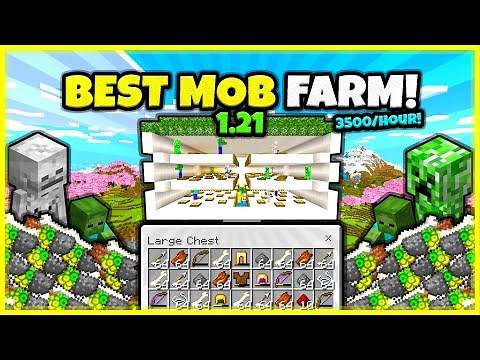 BEST MOB XP FARM EVER!! (VERY FAST!!) In Minecraft Bedrock 1.21