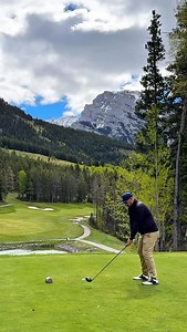Towering Vistas, tight draws. @joshrutherford.golf showing us the gorgeous views and epic tee shots at @silvertipresort, located in Canmore, Alberta. Who’s teed it up in the Canadian Rockies? —————— #Beautifulgolfcourses #golf #pga365 #mustplay #destination #destinationgolf #golfphotography #golfresort #golftravel #golftrip #travel #photography #nature #beauty #drone #resort #golfers #golfing | Beautiful Golf Courses