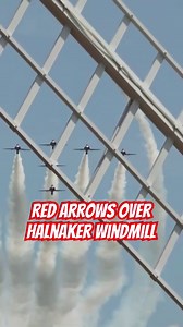 Red Arrows Jets Over Halnaker Windmill Sussex